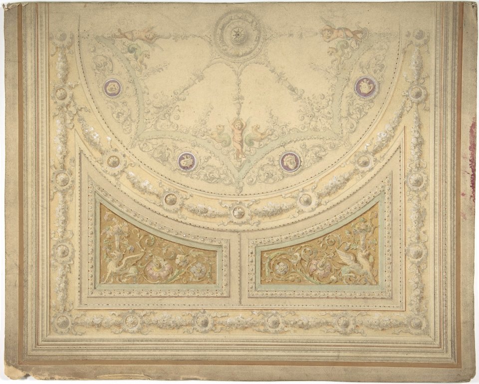 Ceiling Design, Half of a Circle MET DP806291