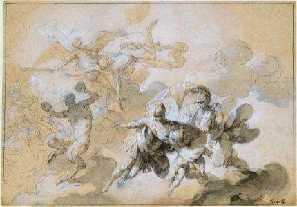 Ceiling Decoration with Mars, Minerva, and a Dancing Satyr MET DT6120