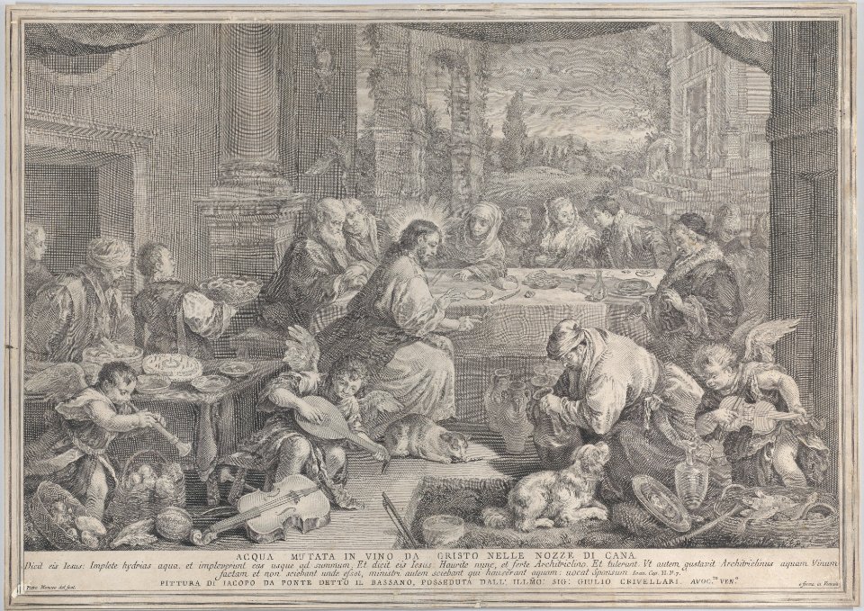 Christ turning wine into water at the wedding at Cana Met DP885868
