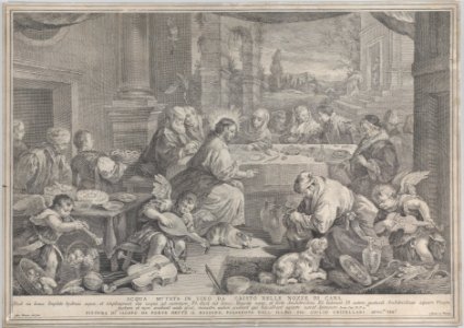 Christ turning wine into water at the wedding at Cana Met DP885868