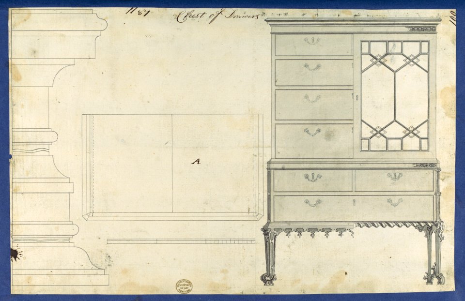 Chest of Drawers, from Chippendale Drawings, Vol. II MET DP118229