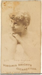 Card 428, Daisy England, from the Actors and Actresses series (N45, Type 1) for Virginia Brights Cigarettes MET DP830345