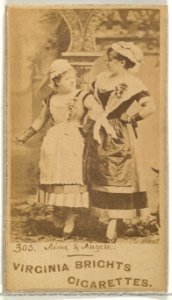 Card 305, Aime & Angele, from the Actors and Actresses series (N45, Type 1) for Virginia Brights Cigarettes MET DP828868