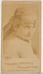 Card 325, from the Actors and Actresses series (N45, Type 5) for Virginia Brights Cigarettes MET DP830659
