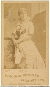Card 337, Rhea, from the Actors and Actresses series (N45, Type 1) for Virginia Brights Cigarettes MET DP829873