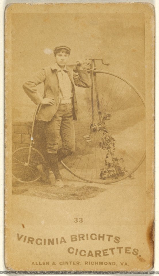 Card 33, from the Girl Cyclists series (N49) for Virginia Brights Cigarettes MET DP831753