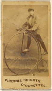 Card 49, from the Girl Cyclists series (N49) for Virginia Brights Cigarettes MET DP831767