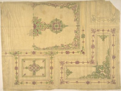 Ceiling Design in Moorish Style for the de la Rochejaquelein Family MET DP807054