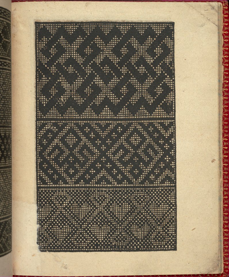 Ce est ung tractat de la noble art de leguille ascavoir ouvraiges de spaigne... page 8 (verso) MET DP355618