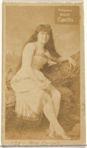 Card 720, Miss Carroll, from the Actors and Actresses series (N45, Type 2) for Virginia Brights Cigarettes MET DP830931