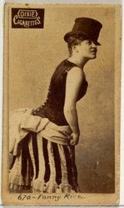 Card 670, Fanny Rice, from the Actors and Actresses series (N45, Type 7) for Dixie Cigarettes MET DP831283