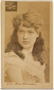 Card 695, Miss Johnston, from the Actors and Actresses series (N45, Type 2) for Virginia Brights Cigarettes MET DP830954