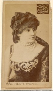 Card 692, Marie Wilcox, from the Actors and Actresses series (N45, Type 2) for Virginia Brights Cigarettes MET DP831015