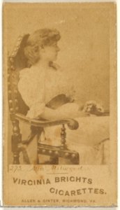Card 273, Miss Milwood, from the Actors and Actresses series (N45, Type 1) for Virginia Brights Cigarettes MET DP829888