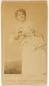 Card 666, Louise Paullin, from the Actors and Actresses series (N45, Type 1) for Virginia Brights Cigarettes MET DP830504