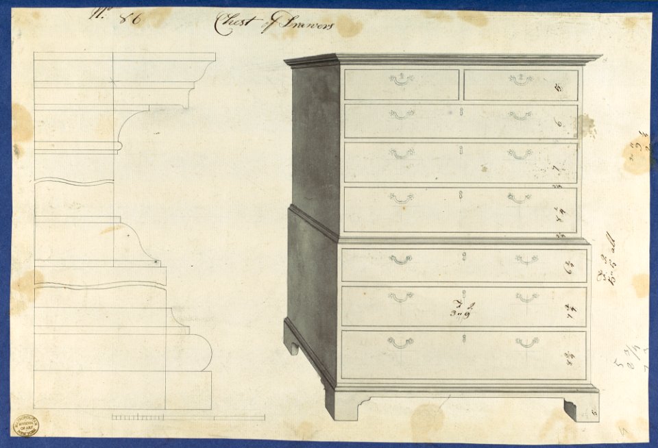 Chest of Drawers, from Chippendale Drawings, Vol. II MET DP118230