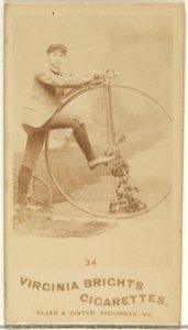 Card 34, from the Girl Cyclists series (N49) for Virginia Brights Cigarettes MET DP831754