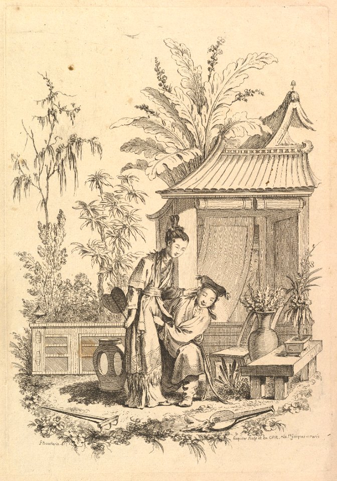 Chinoiserie scene with figures in a landscape MET DP826703