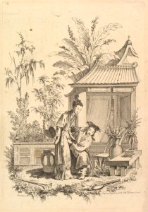 Chinoiserie scene with figures in a landscape MET DP826703