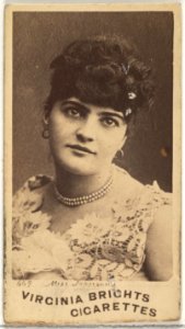 Card 669, Miss Johnson, from the Actors and Actresses series (N45, Type 1) for Virginia Brights Cigarettes MET DP829828