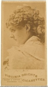 Card 472, Agnes Booth, from the Actors and Actresses series (N45, Type 1) for Virginia Brights Cigarettes MET DP828911