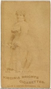 Card 404, Kate Claxton, from the Actors and Actresses series (N45, Type 1) for Virginia Brights Cigarettes MET DP829372