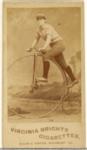 Card 38, from the Girl Cyclists series (N49) for Virginia Brights Cigarettes MET DP831758