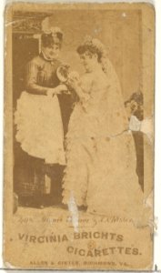 Card 408, Minnie Palmer and L. Chester, from the Actors and Actresses series (N45, Type 1) for Virginia Brights Cigarettes MET DP829369