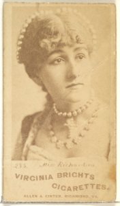 Card 285, Miss Richardson, from the Actors and Actresses series (N45, Type 1) for Virginia Brights Cigarettes MET DP829882