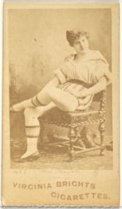 Card 465, Miss Mayall, from the Actors and Actresses series (N45, Type 1) for Virginia Brights Cigarettes MET DP829631