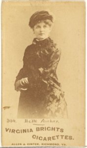 Card 300, Belle Archer, from the Actors and Actresses series (N45, Type 1) for Virginia Brights Cigarettes MET DP828878