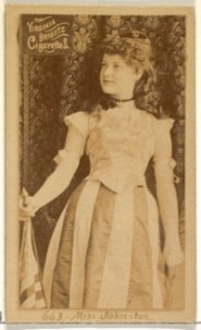 Card 663, Miss Johnston, from the Actors and Actresses series (N45, Type 2) for Virginia Brights Cigarettes MET DP830953