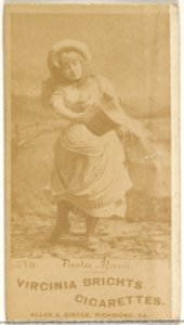 Card 280, Paola Marie, from the Actors and Actresses series (N45, Type 1) for Virginia Brights Cigarettes MET DP829646