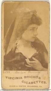 Card 288, Evelyn Granville, from the Actors and Actresses series (N45, Type 1) for Virginia Brights Cigarettes MET DP829617