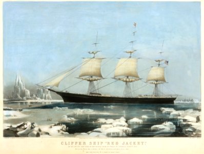 Clipper Ship "Red Jacket" – In the Ice off Cape Horn, on Her Passage from Australia, to Liverpool, August 1854 MET DT2036