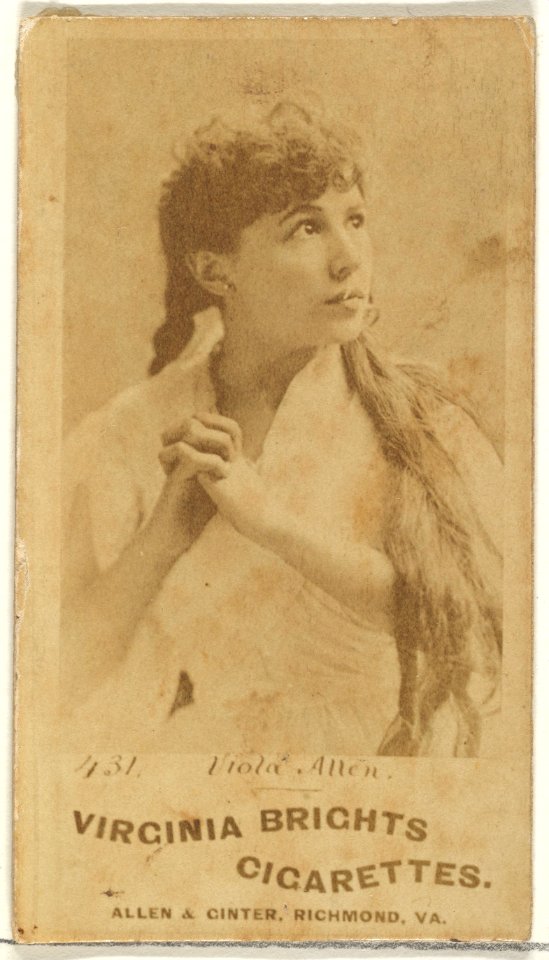 Card 431, Viola Allen, from the Actors and Actresses series (N45, Type 1) for Virginia Brights Cigarettes MET DP828871