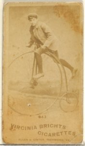 Card 43, from the Girl Cyclists series (N49) for Virginia Brights Cigarettes MET DP831763