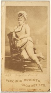 Card 443, from the Actors and Actresses series (N45, Type 1) for Virginia Brights Cigarettes MET DP830049