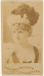 Card 485, Miss Behr, from the Actors and Actresses series (N45, Type 1) for Virginia Brights Cigarettes MET DP830412