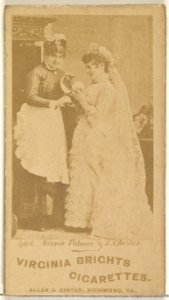 Card 408, Minnie Palmer and L. Chester, from the Actors and Actresses series (N45, Type 1) for Virginia Brights Cigarettes MET DP829839