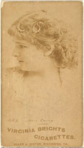 Card 429, Miss Carey, from the Actors and Actresses series (N45, Type 1) for Virginia Brights Cigarettes MET DP829348
