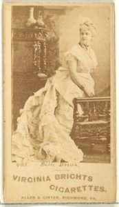 Card 405, Belle Brush, from the Actors and Actresses series (N45, Type 1) for Virginia Brights Cigarettes MET DP828916
