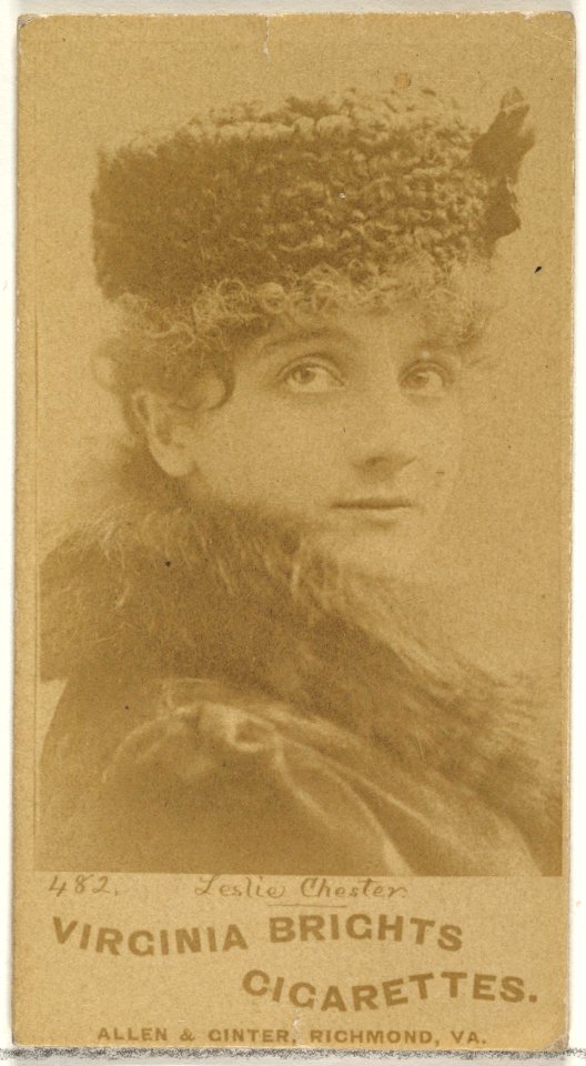 Card 482, Leslie Chester, from the Actors and Actresses series (N45, Type 1) for Virginia Brights Cigarettes MET DP829366