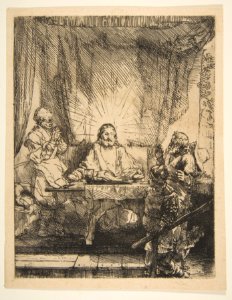 Christ at Emmaus- The Larger Plate MET DP814833