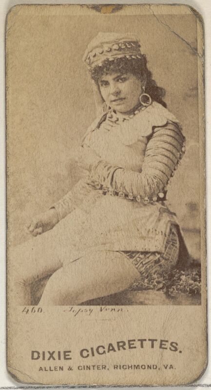 Card 460, Topsy Vonn, from the Actors and Actresses series (N45, Type 7) for Dixie Cigarettes MET DP831267