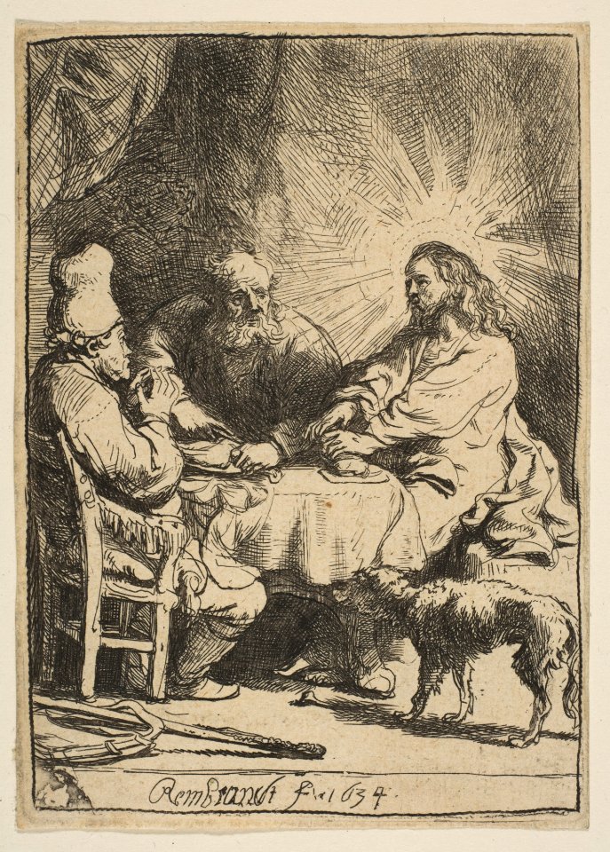 Christ at Emmaus- The Smaller Plate MET DP814407