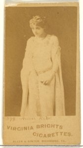 Card 299, Annie Robe, from the Actors and Actresses series (N45, Type 1) for Virginia Brights Cigarettes MET DP829883