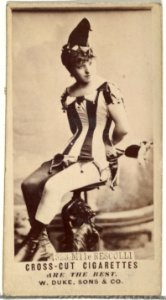 Card Number 323, Mlle. Rescolli, from the Actors and Actresses series (N145-3) issued by Duke Sons & Co. to promote Cross Cut Cigarettes MET DP839814
