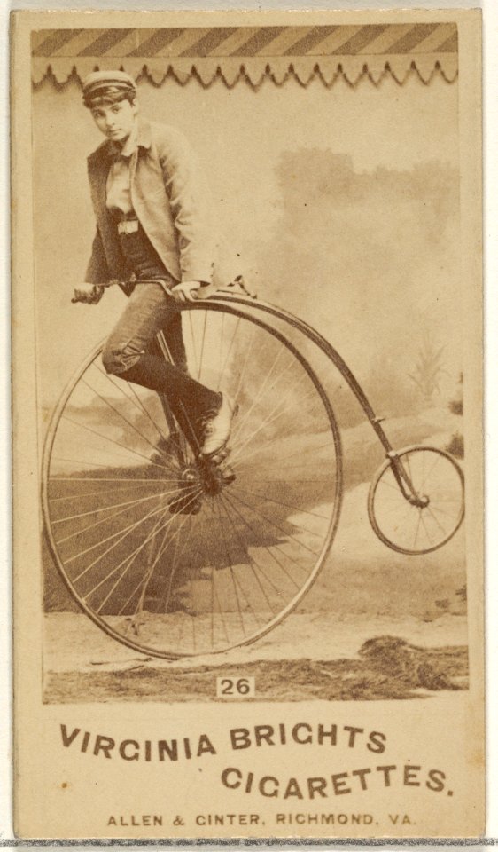 Card 26, from the Girl Cyclists series (N49) for Virginia Brights Cigarettes MET DP831747