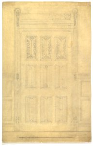 Carved Wood Door for Dining Room, Leighton Hall MET DP820886